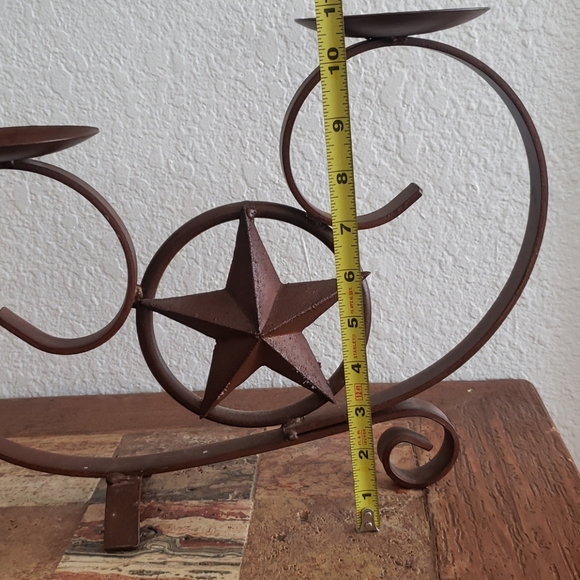 Iron Star Candelabra - Picture 2 of 3